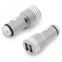 Car charger two USB 2.1 and 1A outlets Gray